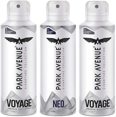 PARK AVENUE Signature Deo Collection For Men Combo Pack of 3 (140ml x 3) Brand New Pack Deodorant Spray  -  For Men(450 ml, Pack of 3)