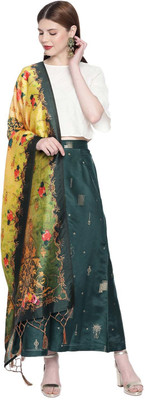 KAHIRAA WHOLETEX Silk Blend Printed Women Dupatta
