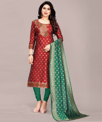 FASHION YOU Jacquard Self Design Salwar Suit Material