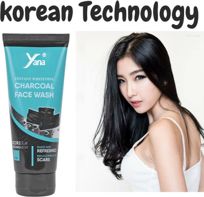 Yana CHARCOAL FACE WASH FOR GIRLS FOR ACNE PIMPLE PIGMENTATION REMOVER Face Wash(60 ml)