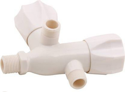 COSSIMO PVC 2 in 1 Water Tap 2 Way Angle Cock Faucet(Wall Mount Installation Type)