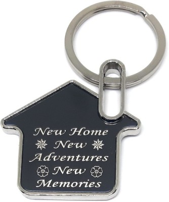 Aura Double Sided Sweet Message Keyring Keychain For New House Homes Couples Housewarming Gift Bike Car Metal Key Chain