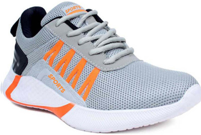 SHOEFLY Boys Lace Running Shoes(Grey, 4.5-5 Years)