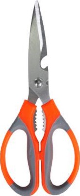 Cltllzen 1Pcs Stainless Steel Kitchen Scissors Shears Tool Using for Chicken Poultry Fish Meat Vegetables Herbs Steel All-Purpose Scissor(Orange, Grey, Pack of 1)