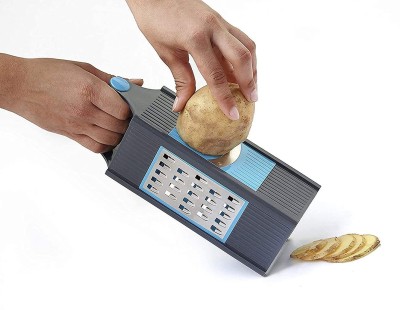 SWISS WONDER 841-Vegetable and Fruit Grater & Slicer Chopper with 4 Blades Vegetable & Fruit Grater & Slicer(1 x 4 in 1 Slicer and Grater Chopper)