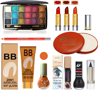 CLUB 16 All In One Makeup Kit of 11 Makeup Items DF05(Pack of 11)