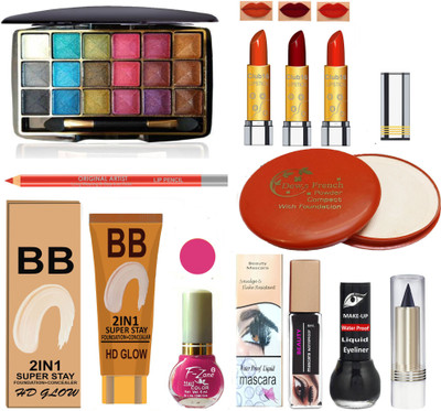 CLUB 16 All In One Makeup Kit of 11 Makeup Items DF13(Pack of 11)