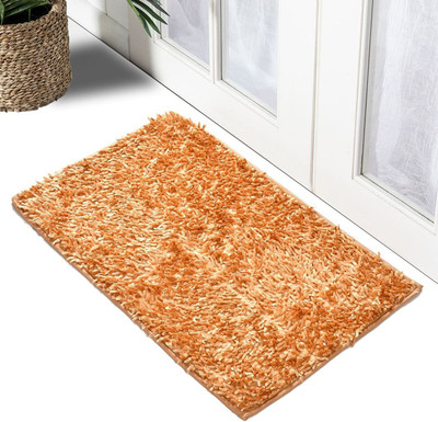 AG Creations Polyester Door Mat(Light Brown, Free)