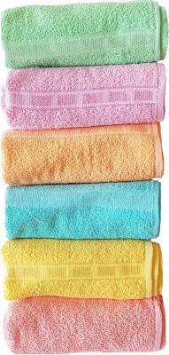 BIndian Hand Towels Set of 6 Piece for wash Basin Soft & Super Absorbent, Multicolor Napkins (6 Sheets) LGHT BLUE Cloth Napkins(6 Sheets)