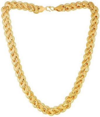 KGM Stylish & Trendy Most Popular Beautiful Design light Gold Plated Chain(20 inch) Brass Chain