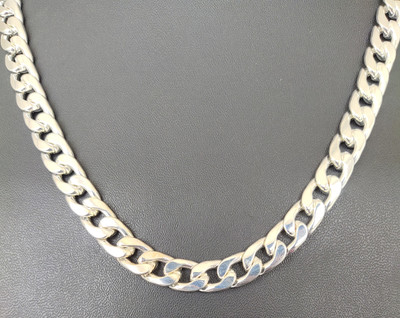 Duepio Stylish & Trendy Most Popular Beautiful Design Silver Plated Chain (18 Inch) Silver Plated Alloy Chain