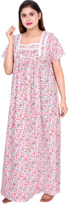 Aj collection Women Nighty(Multicolor)