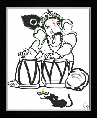 Bhawana Creation Digital Reprint 10 inch x 8 inch Painting(With Frame)