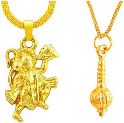 Hanuman gada locket gold hot sale