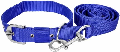 PetValley Dog Belts Neck Collar and Leash Set Waterproof Leash Size -Medium Color Blue Dog Collar & Leash(Medium, blue)