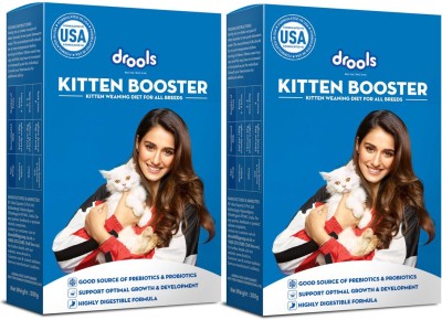 Drools Kitten Booster - Kitten Weaning Diet for All Breeds 300 Gram-Pack of 2 0.6 kg (2x0.3 kg) Dry Adult Cat Food
