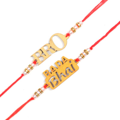 Vihaan Fashions Designer RK2021-296 Assorted Rakhi  Set(2 Designer Rakhi)