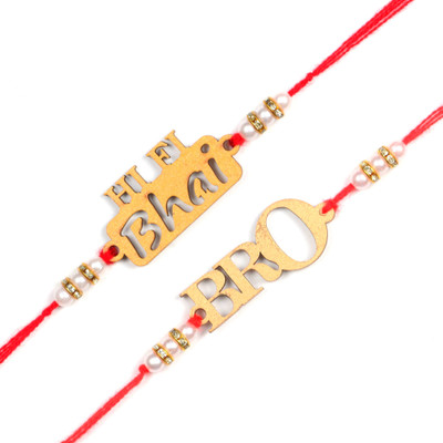Vihaan Fashions Designer RK2021-258 Assorted Rakhi  Set(2 Designer Rakhi)