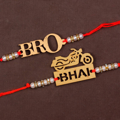Vihaan Fashions Designer RK2021-272 Assorted Rakhi  Set(2 Designer Rakhi)
