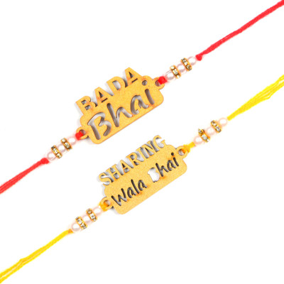 Vihaan Fashions Designer RK2021-265 Assorted Rakhi  Set(2 Designer Rakhi)