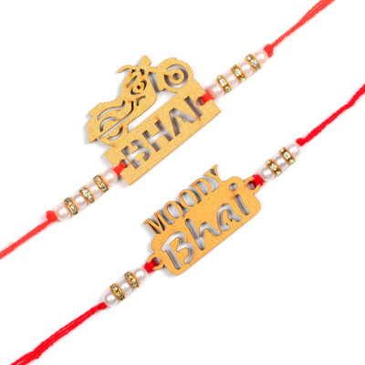 Vihaan Fashions Designer RK2021-288 Assorted Rakhi  Set(2 Designer Rakhi)