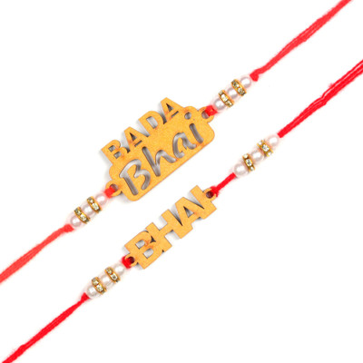 Vihaan Fashions Designer RK2021-298 Assorted Rakhi  Set(2 Designer Rakhi)