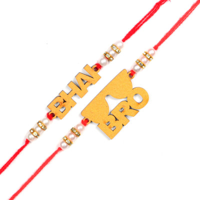 Vihaan Fashions Designer RK2021-267 Assorted Rakhi  Set(2 Designer Rakhi)