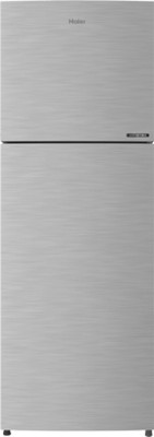 Haier 258 L Frost Free Double Door Top Mount 2 Star Refrigerator(BrushedSilver, HRF-2783BS-E)