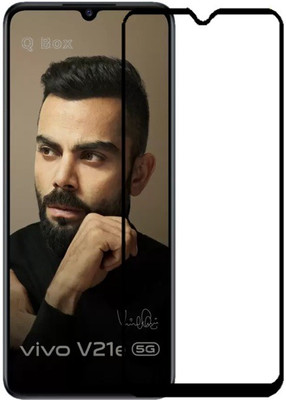 Q Box Edge To Edge Tempered Glass for Vivo V21e(Pack of 1)