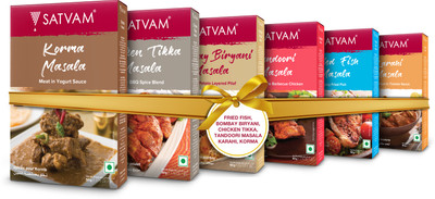 Satvam Bombay Biryani+Chicken Tikka+Karahi+Korma+Fried Fish+Tandoori Masala Combo(6 x 0.05 g)
