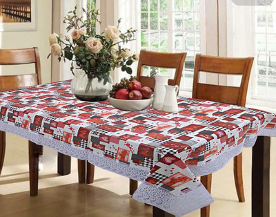 Casanest Printed 4 Seater Table Cover(Mutli, PVC)