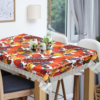 RMDecor Floral, Printed 6 Seater Table Cover(Multicolor, PVC, Velvet)