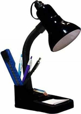 pampa Study Lamp for Students with Metal Shade and Plastic Base (25 cm, Black) Study Lamp(10 cm, Black)