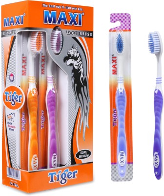 Maxi Tiger Soft Toothbrush(Pack of 12)