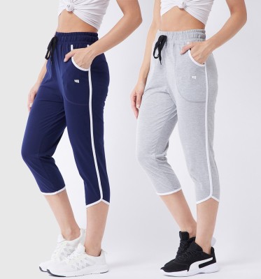 Modeve Solid Women Dark Blue, Grey Track Pants