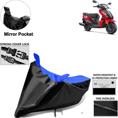 Rhtdm Two Wheeler Cover for Suzuki(Let's, Black, Blue)