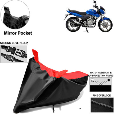 Rhtdm Two Wheeler Cover for Bajaj(DTS-i, Black, Red)