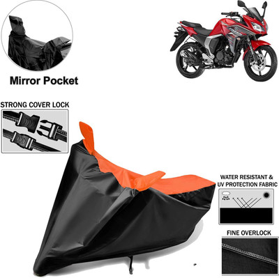 aksmit Two Wheeler Cover for Yamaha(R15 s, Black, Orange)
