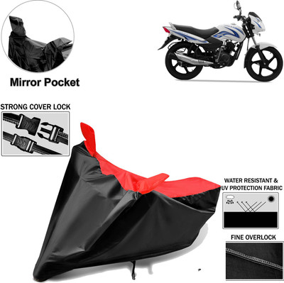 Rhtdm Two Wheeler Cover for TVS(Star Sport, Black, Red)