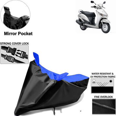aksmit Two Wheeler Cover for Yamaha(Alpha, Black, Blue)