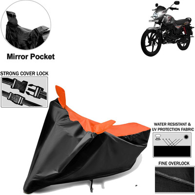 aksmit Two Wheeler Cover for Mahindra(Pantero, Black, Orange)