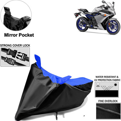 aksmit Two Wheeler Cover for Yamaha(RX 100, Black, Blue)