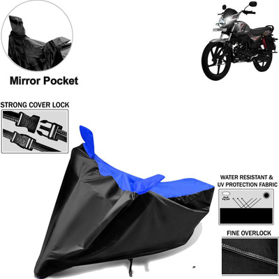 Rhtdm Two Wheeler Cover for Mahindra(Pantero, Black, Blue)