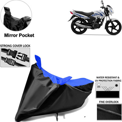 aksmit Two Wheeler Cover for TVS(Star Sport, Black, Blue)