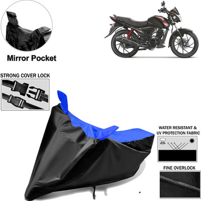 Rhtdm Two Wheeler Cover for Suzuki(Sling Shot Plus, Black, Blue)