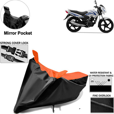 Rhtdm Two Wheeler Cover for TVS(Star Sport, Black, Orange)