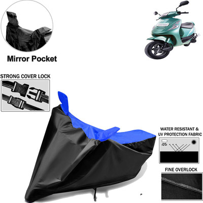 aksmit Two Wheeler Cover for Mahindra(Kine, Black, Blue)