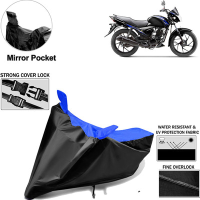 aksmit Two Wheeler Cover for Suzuki(Sling Shot, Black, Blue)