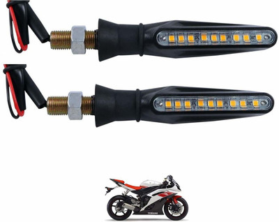 KOZDIKO Front, Rear LED Indicator Light for Yamaha Universal For Bike(Black)