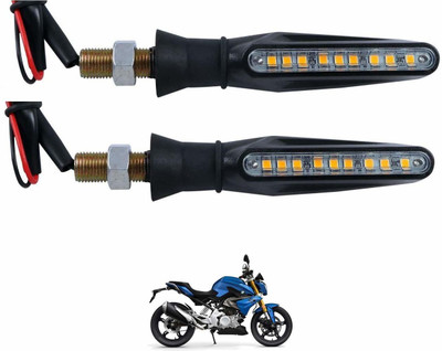 KOZDIKO Front, Rear LED Indicator Light for BMW Universal For Bike(Black)